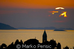 Burning sunset over Primosten Dalmatcia. by Marko Perisic 